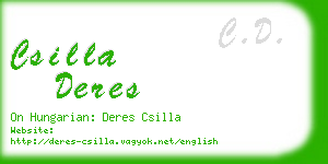 csilla deres business card